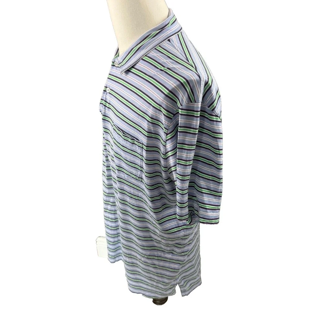 Polo Ralph Lauren Mens Pima Cotton Striped Short Sleeve Pocket Polo Shirt XL
